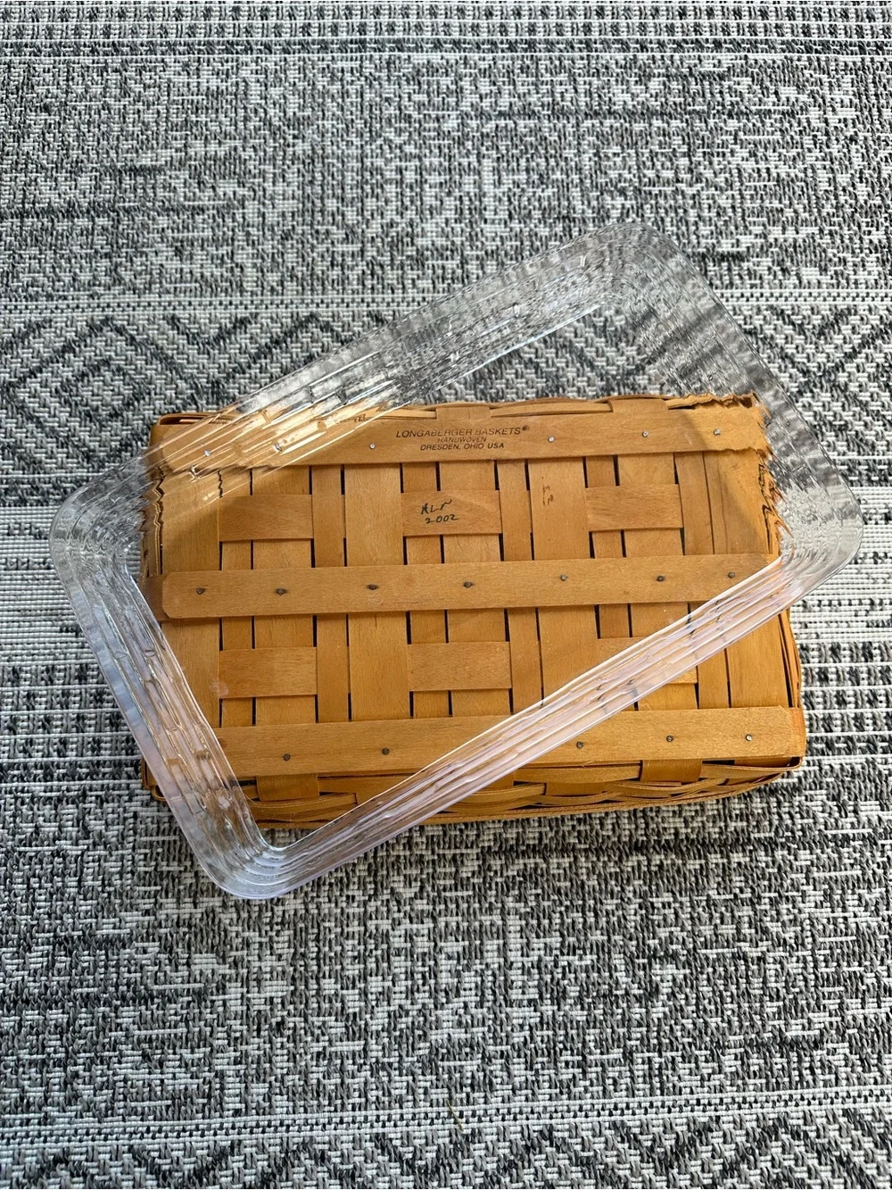Longaberger 9x13 Serving Solutions Basket (2002) w/Protector
